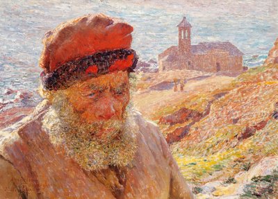 Ampelio, Old Fisherman of Bordighera by Emile Claus